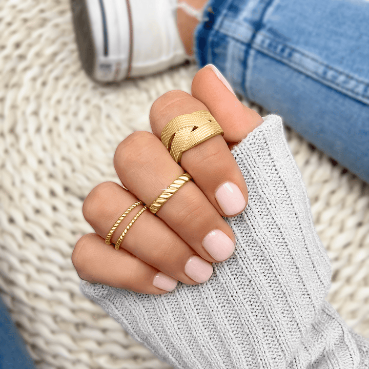Braided Double Ring - Lina-Gold-5-Nora Luxe