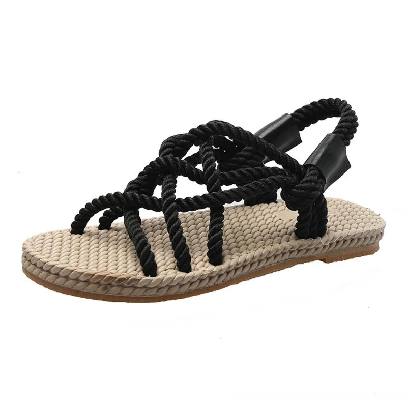 Braided Gladiator Sandals – Serina-Beige-3-State of Style