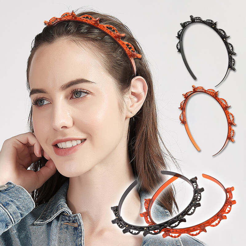 Braided Hairband with Grip – Bibi-Black-Nora Luxe