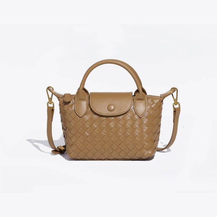 Braided Mini Bag - Elena-Beige-Nora Luxe