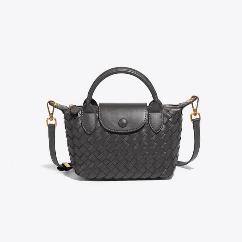 Braided Mini Bag - Elena-Dark gray-Nora Luxe