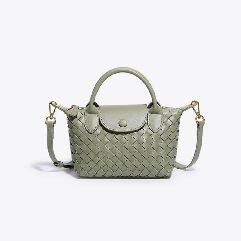 Braided Mini Bag - Elena-Light green-Nora Luxe