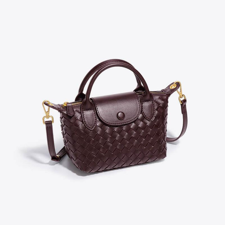 Braided Mini Bag - Elena-White-Nora Luxe