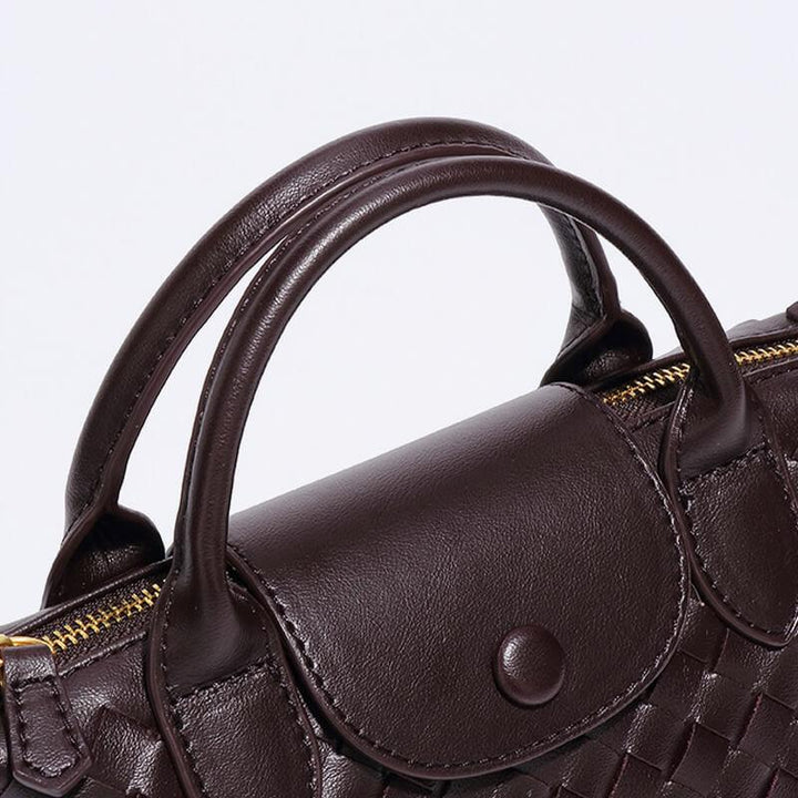 Braided Mini Bag - Elena-White-Nora Luxe