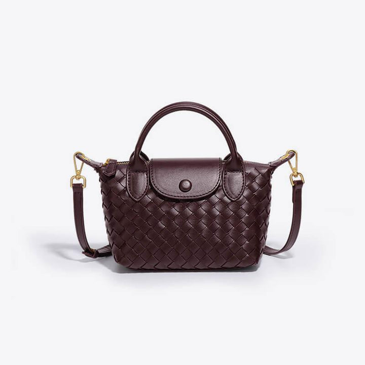 Braided Mini Bag - Elena-White-Nora Luxe