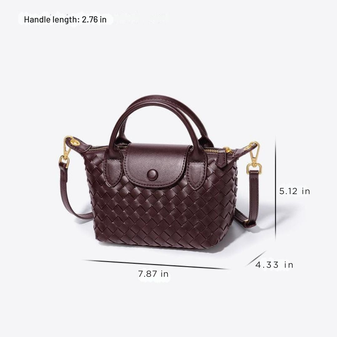 Braided Mini Bag - Elena-White-Nora Luxe