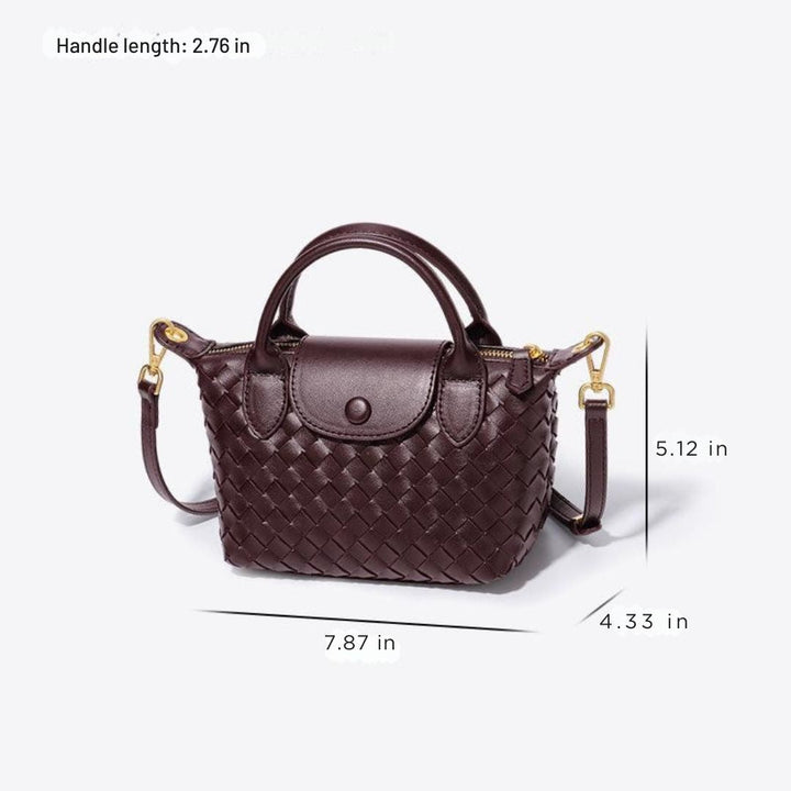 Braided Mini Bag - Elena-White-Nora Luxe