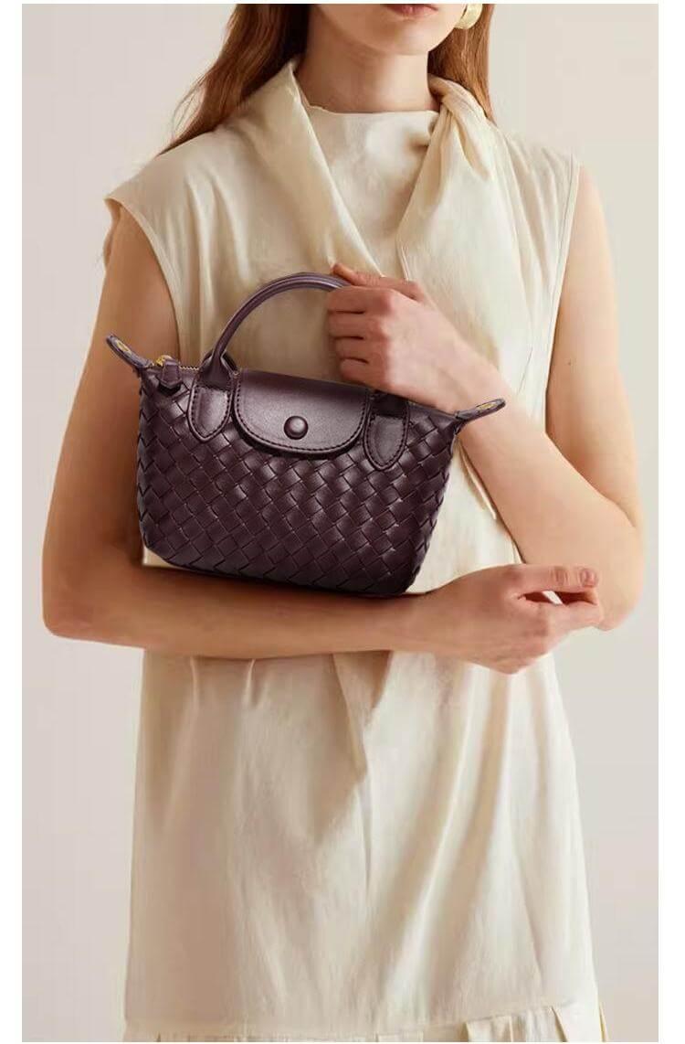Braided Mini Bag - Elena-White-Nora Luxe