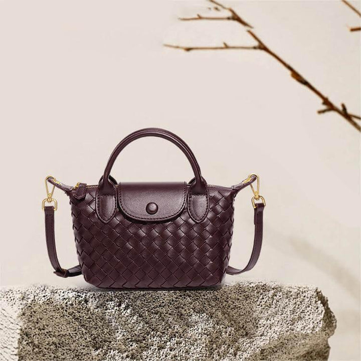 Braided Mini Bag - Elena-White-Nora Luxe