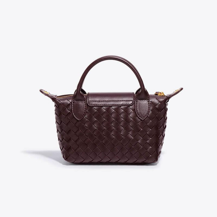 Braided Mini Bag - Elena-White-Nora Luxe