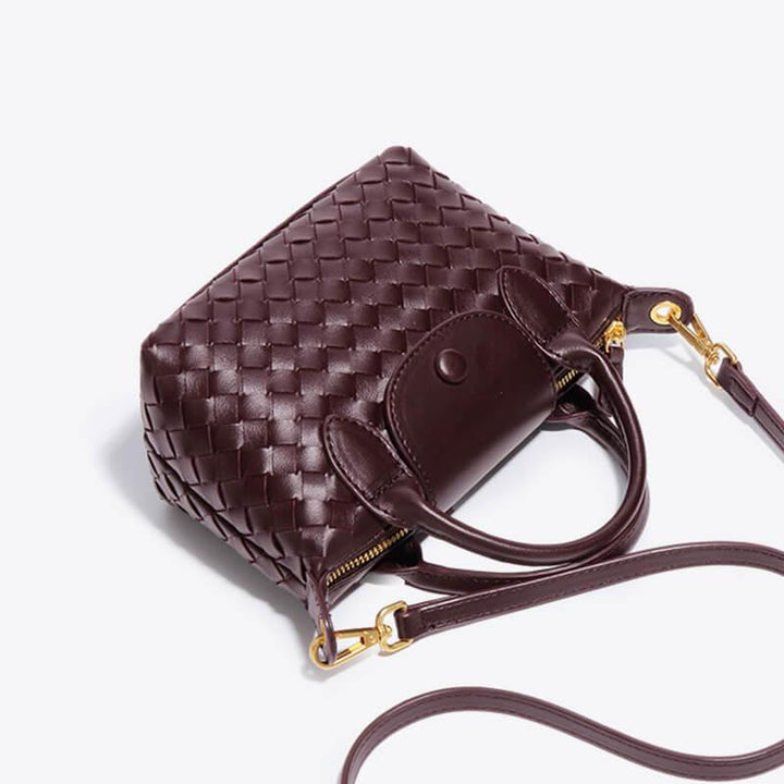 Braided Mini Bag - Elena-White-Nora Luxe