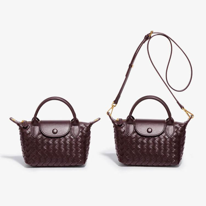 Braided Mini Bag - Elena-White-Nora Luxe