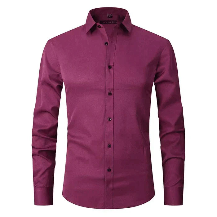 Breathable and Highly Elastic Shirt for Men - Felix-Bordeaux red-XS-Nora Luxe
