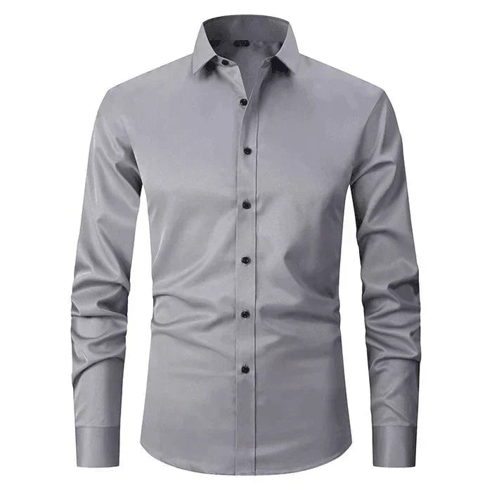 Breathable and Highly Elastic Shirt for Men - Felix-Grey-white-XS-Nora Luxe