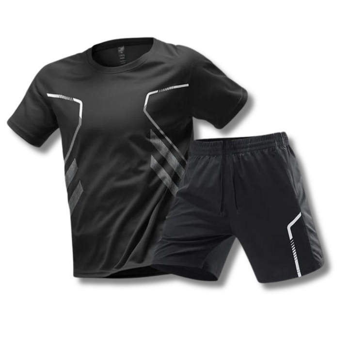 Breathable & Comfortable Men's Sports Set for Training & Leisure – Matteo-Black-XS-Nora Luxe