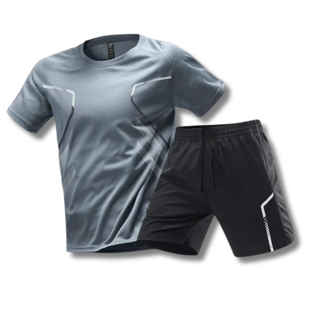 Breathable & Comfortable Men's Sports Set for Training & Leisure – Matteo-Dark grey-XS-Nora Luxe