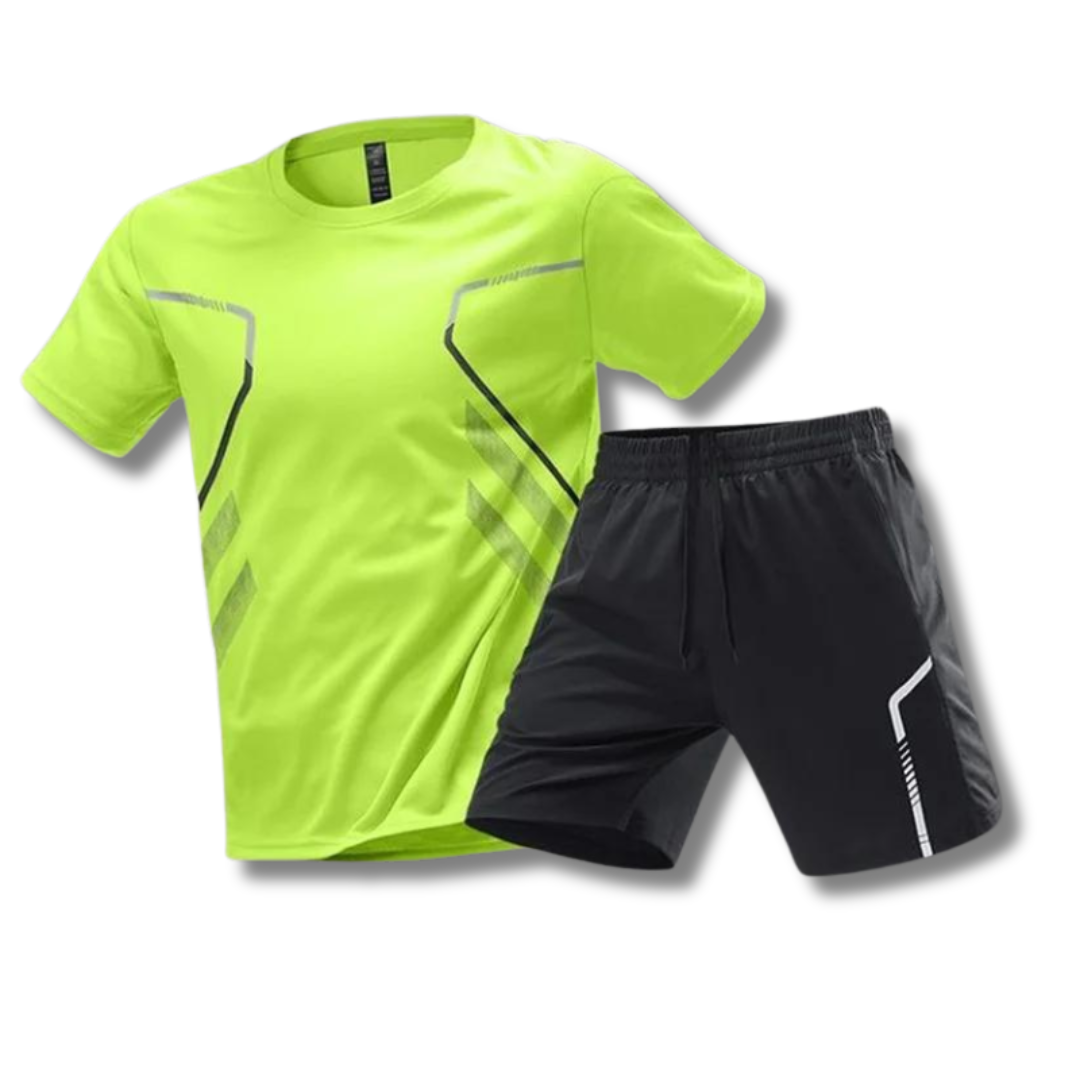 Breathable & Comfortable Men's Sports Set for Training & Leisure – Matteo-Neon yellow-XS-Nora Luxe