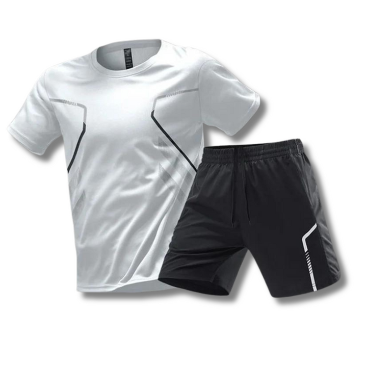 Breathable & Comfortable Men's Sports Set for Training & Leisure – Matteo-White-XS-Nora Luxe
