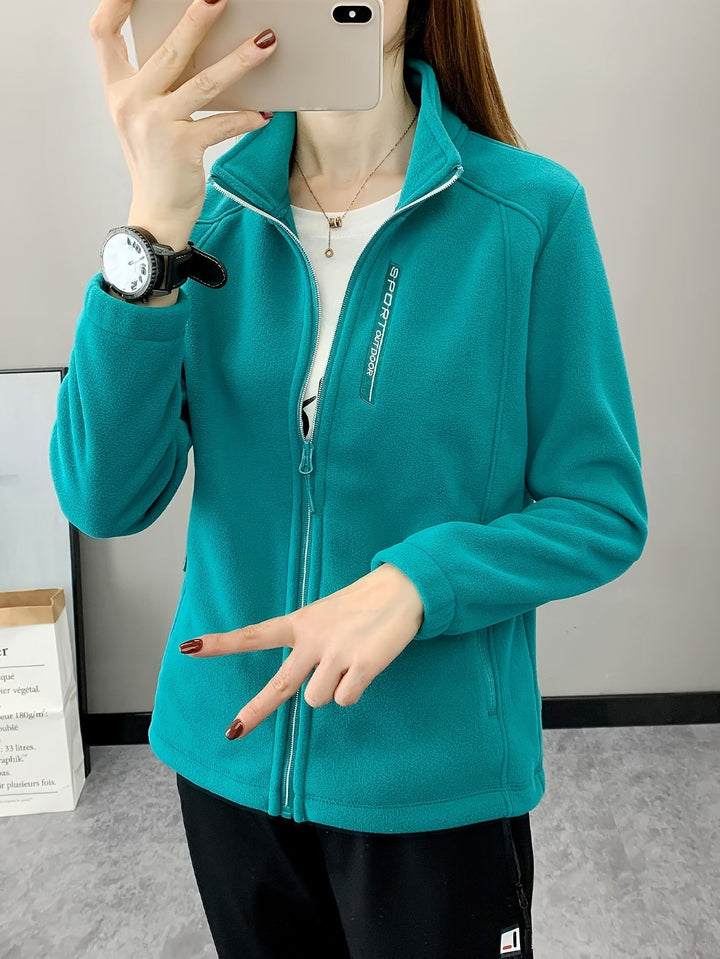 Breathable Fleece Jacket - Aurora-Green-XS-Nora Luxe