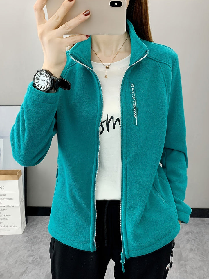 Breathable Fleece Jacket - Aurora-Green-XS-Nora Luxe