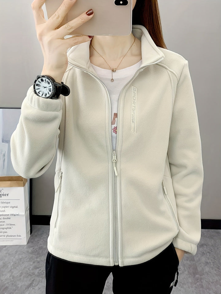 Breathable Fleece Jacket - Aurora-White-XS-Nora Luxe