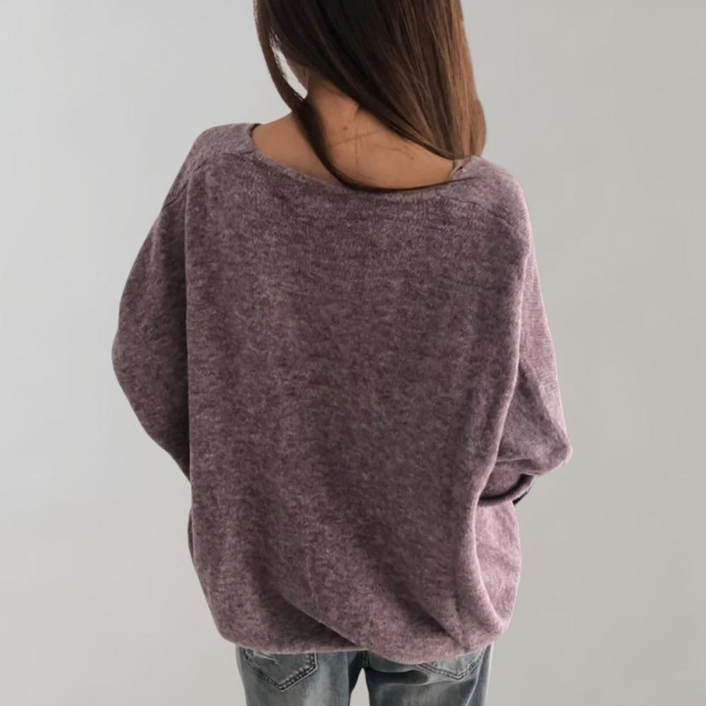 Breathable Ladies Sweater - Skye-Purple-S-Nora Luxe