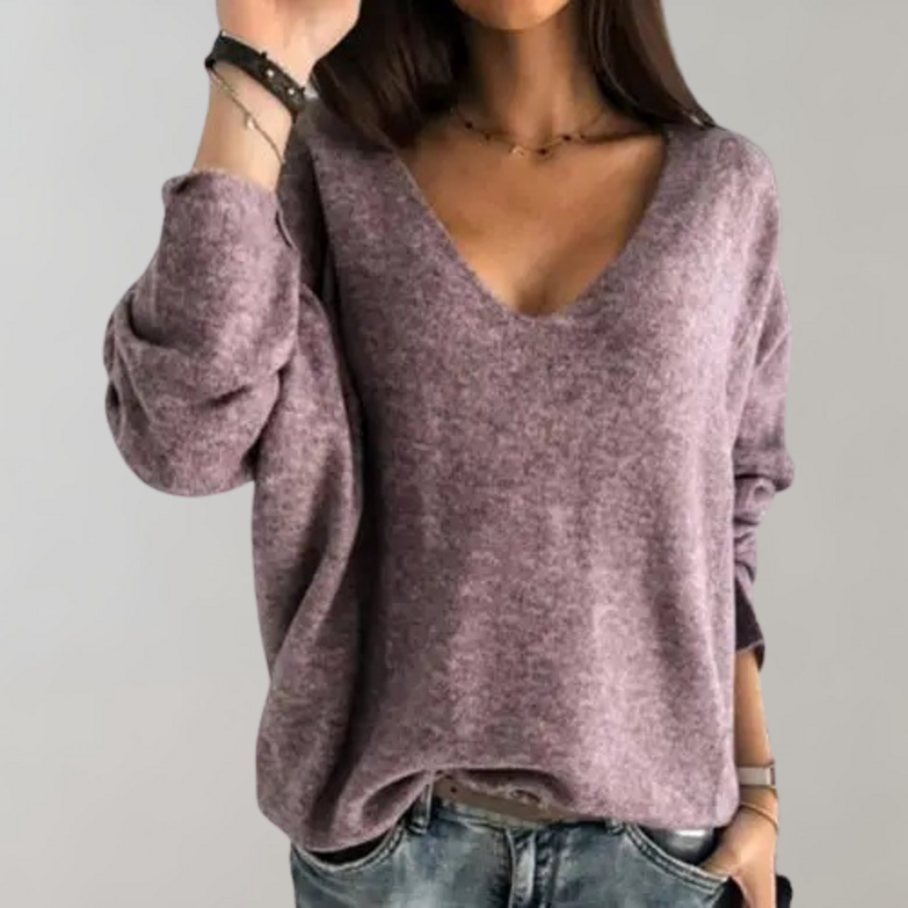 Breathable Ladies Sweater - Skye-Purple-S-Nora Luxe