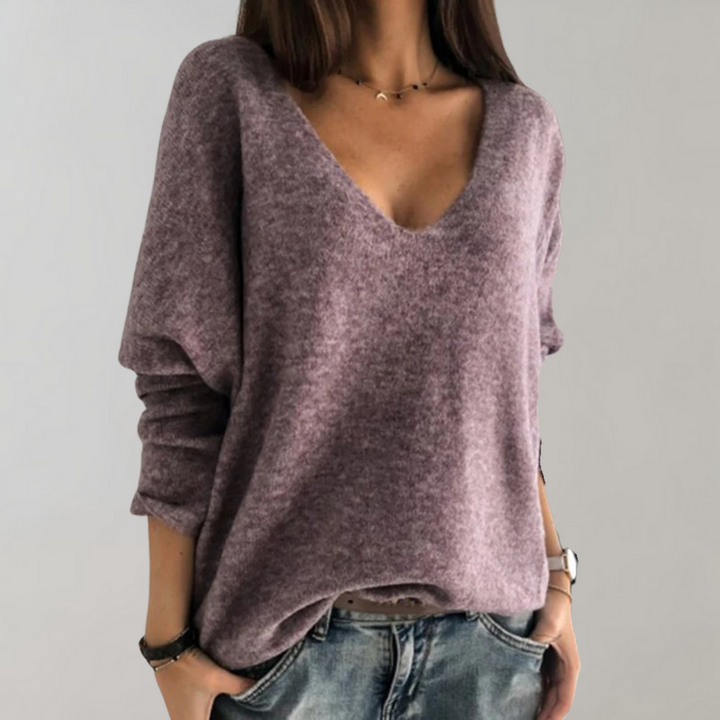 Breathable Ladies Sweater - Skye-Purple-S-Nora Luxe