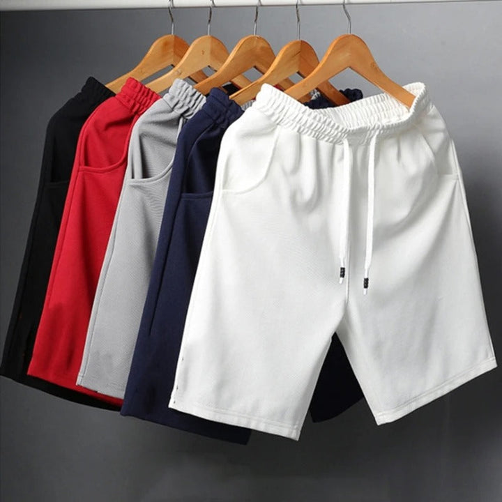 Breathable & lightweight men's leisure shorts for sports & everyday wear – Kiano-Blue-L-Nora Luxe