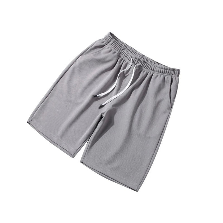 Breathable & lightweight men's leisure shorts for sports & everyday wear – Kiano-Gray-L-Nora Luxe