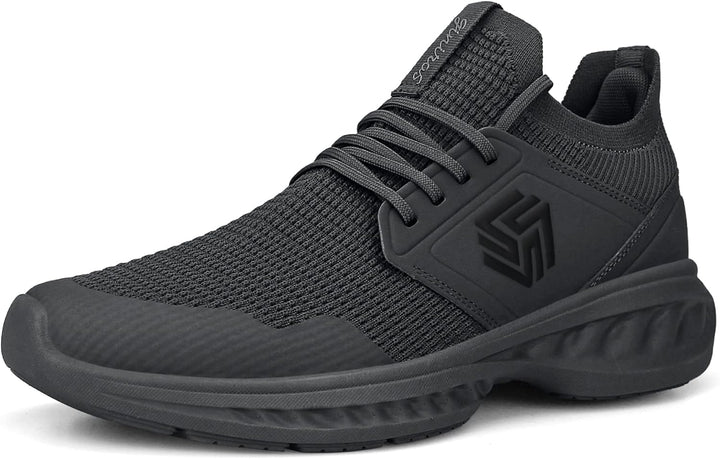 Breathable Men's Running Shoes - FlexiFit-Black-7.0-Nora Luxe