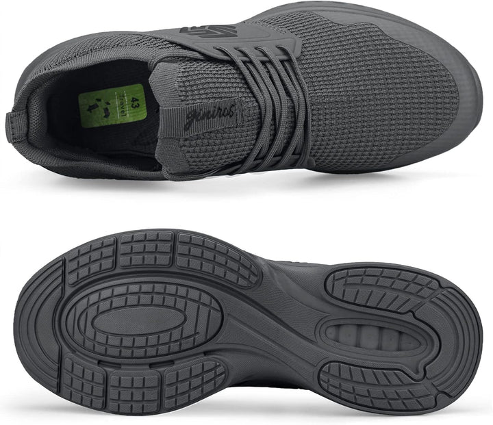 Breathable Men's Running Shoes - FlexiFit-Black-7.0-Nora Luxe