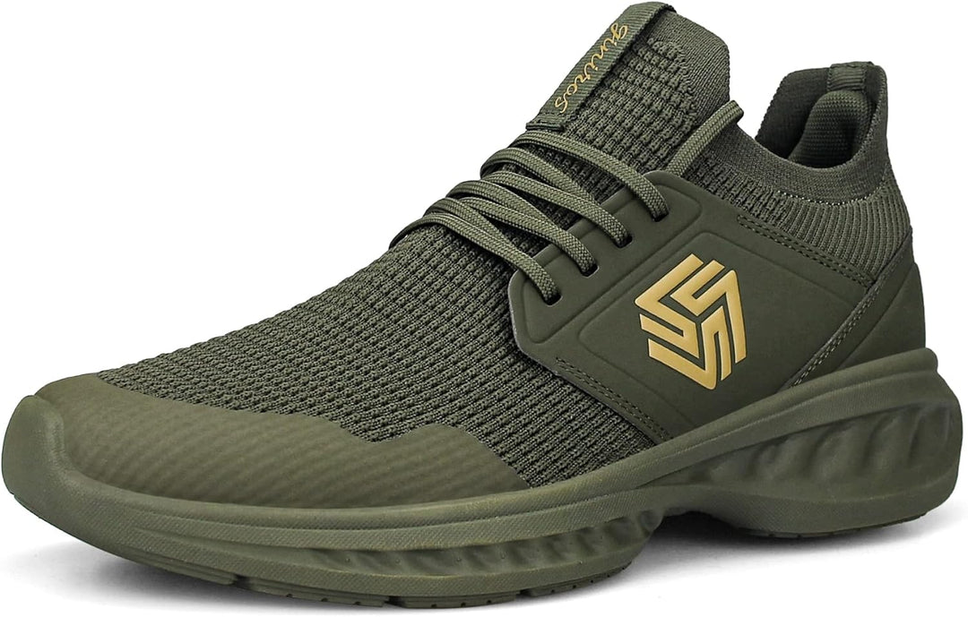 Breathable Men's Running Shoes - FlexiFit-Black-7.0-Nora Luxe