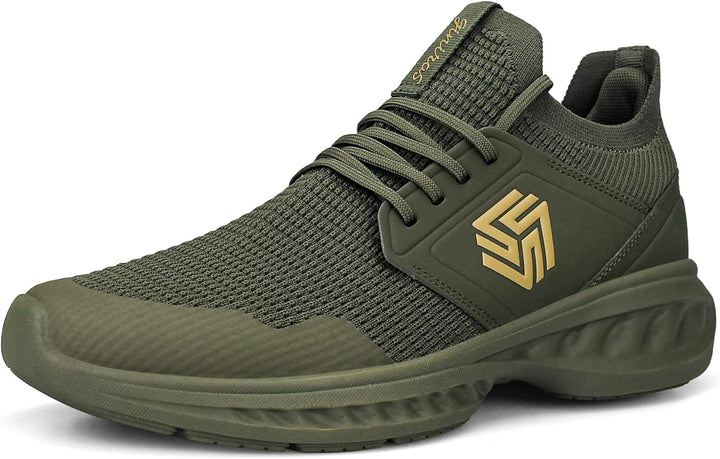 Breathable Men's Running Shoes - FlexiFit-Black-7.0-Nora Luxe
