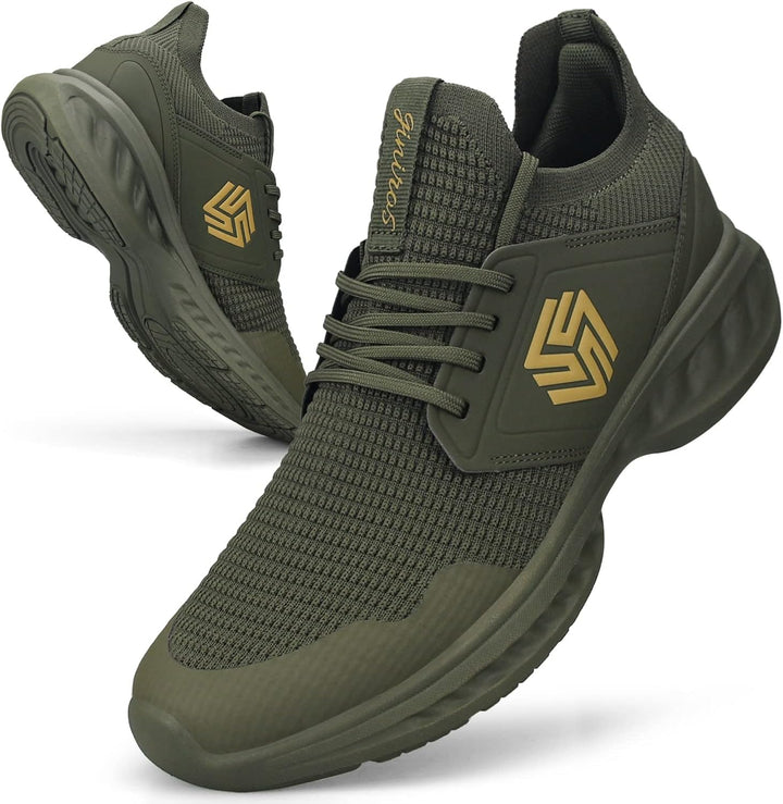 Breathable Men's Running Shoes - FlexiFit-Black-7.0-Nora Luxe