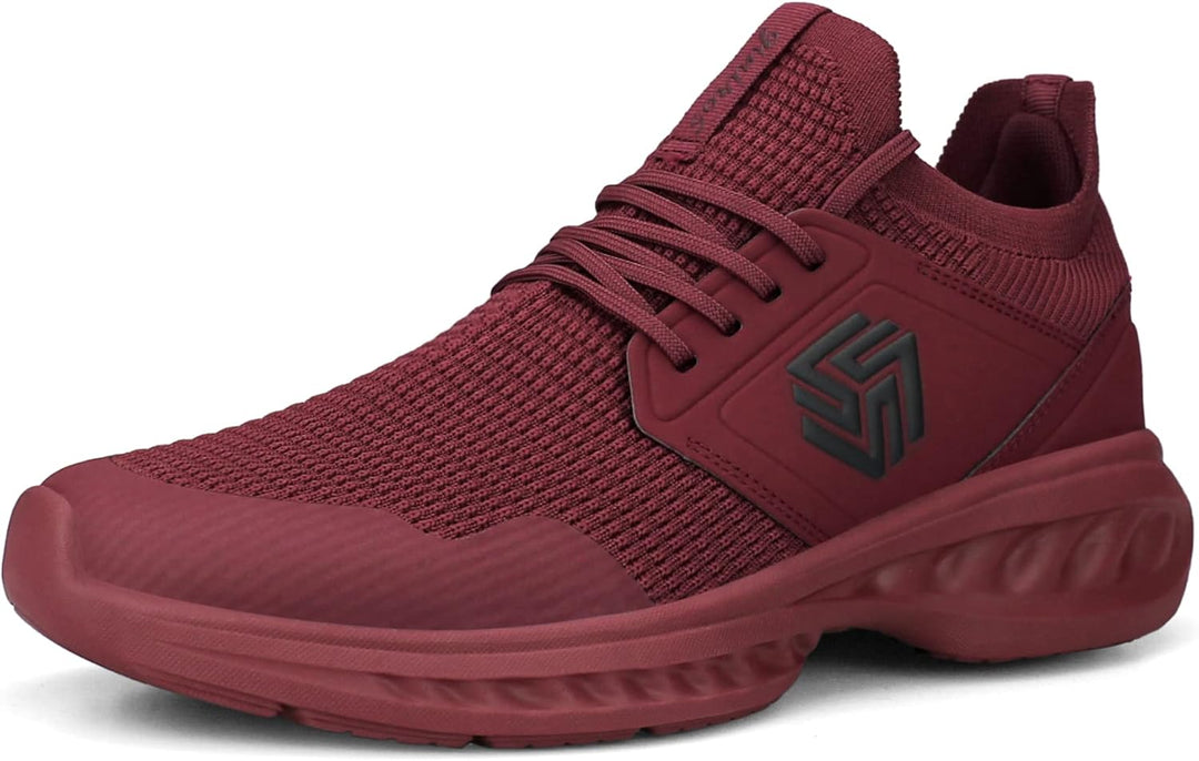 Breathable Men's Running Shoes - FlexiFit-Black-7.0-Nora Luxe