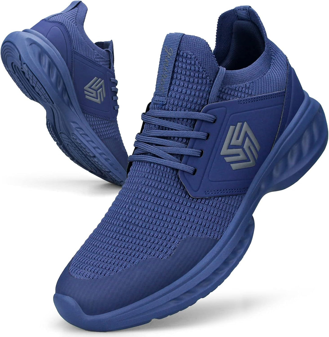 Breathable Men's Running Shoes - FlexiFit-Black-7.0-Nora Luxe