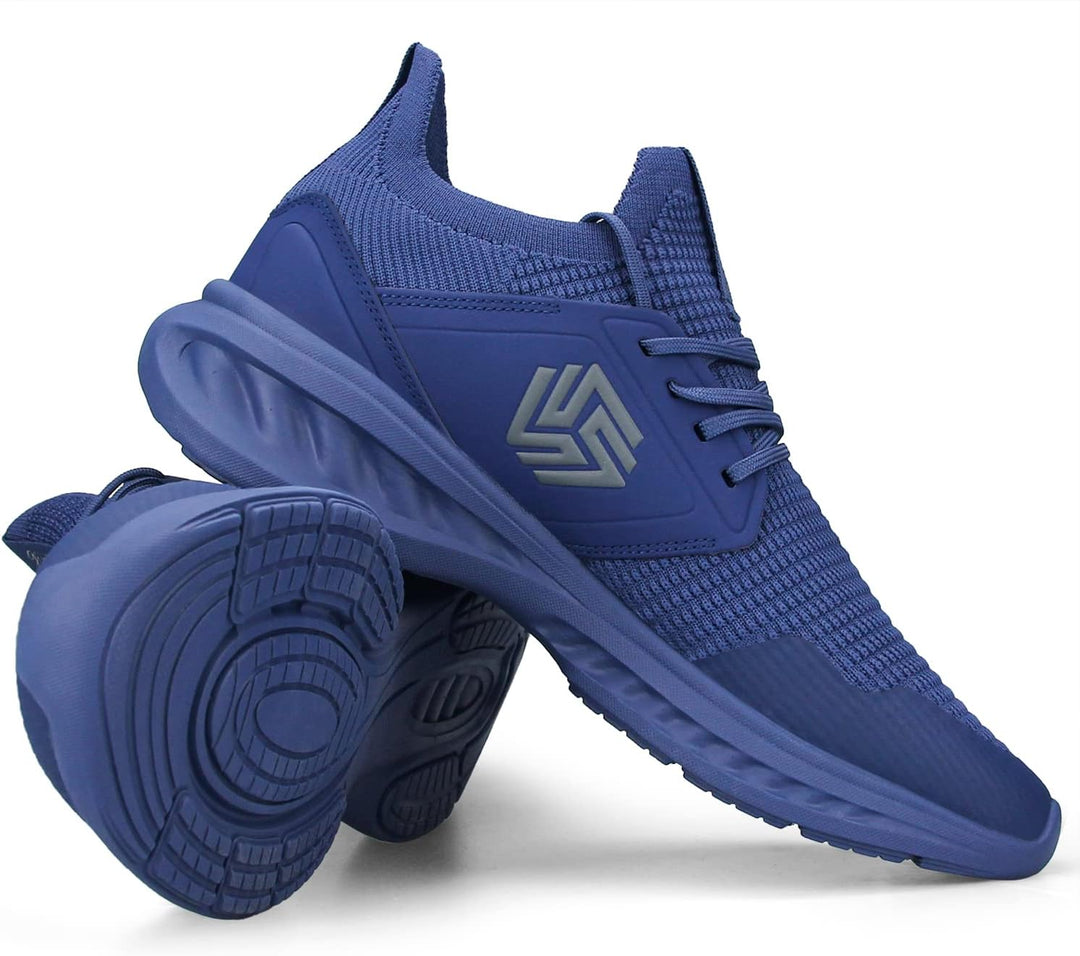 Breathable Men's Running Shoes - FlexiFit-Black-7.0-Nora Luxe