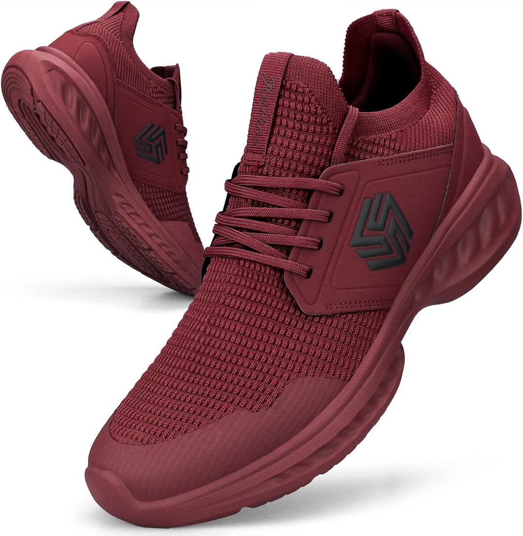 Breathable Men's Running Shoes - FlexiFit-Black-7.0-Nora Luxe