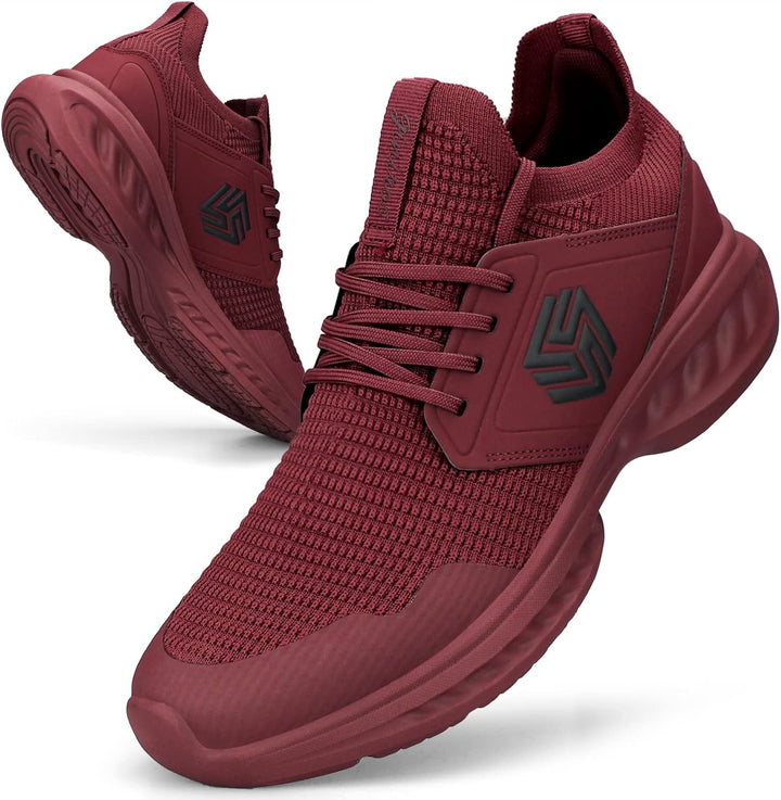 Breathable Men's Running Shoes - FlexiFit-Black-7.0-Nora Luxe