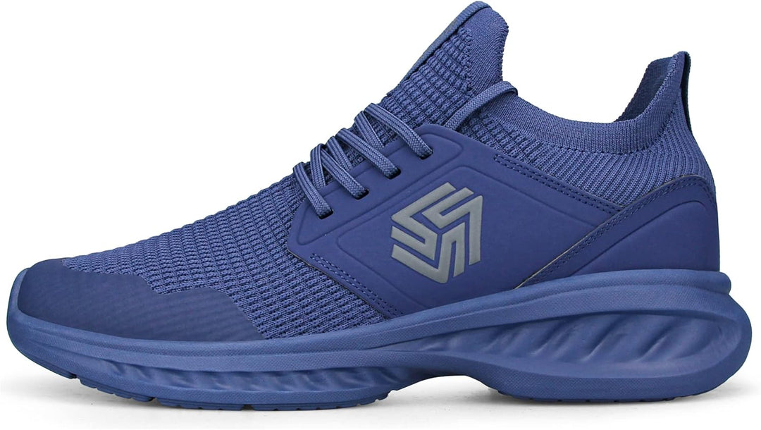 Breathable Men's Running Shoes - FlexiFit-Black-7.0-Nora Luxe
