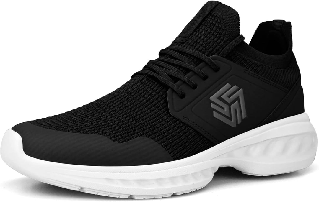 Breathable Men's Running Shoes - FlexiFit-Black-7.0-Nora Luxe