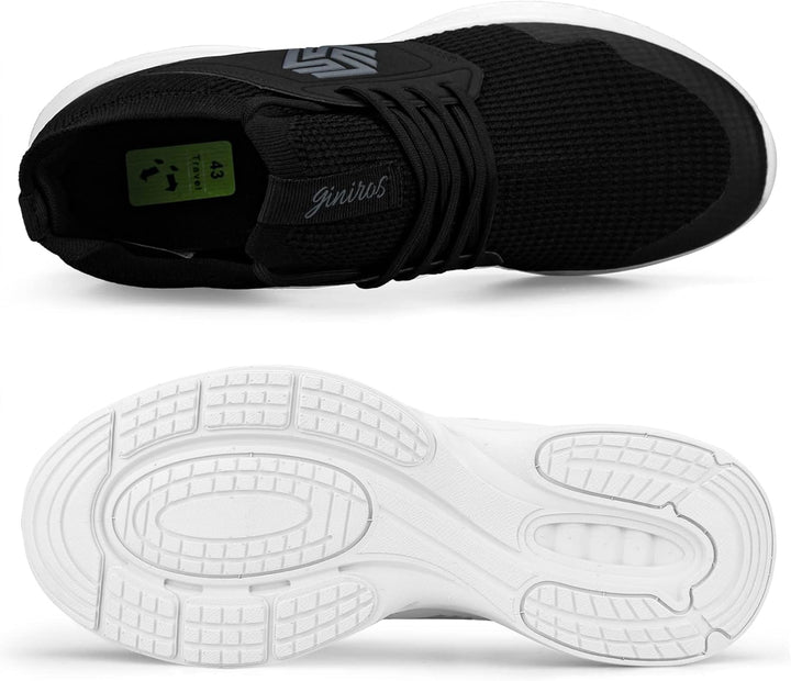 Breathable Men's Running Shoes - FlexiFit-Black-7.0-Nora Luxe