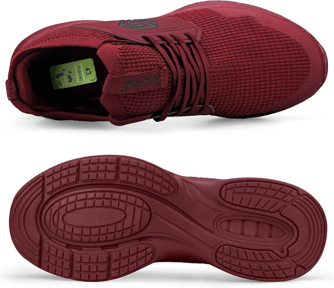 Breathable Men's Running Shoes - FlexiFit-Black-7.0-Nora Luxe