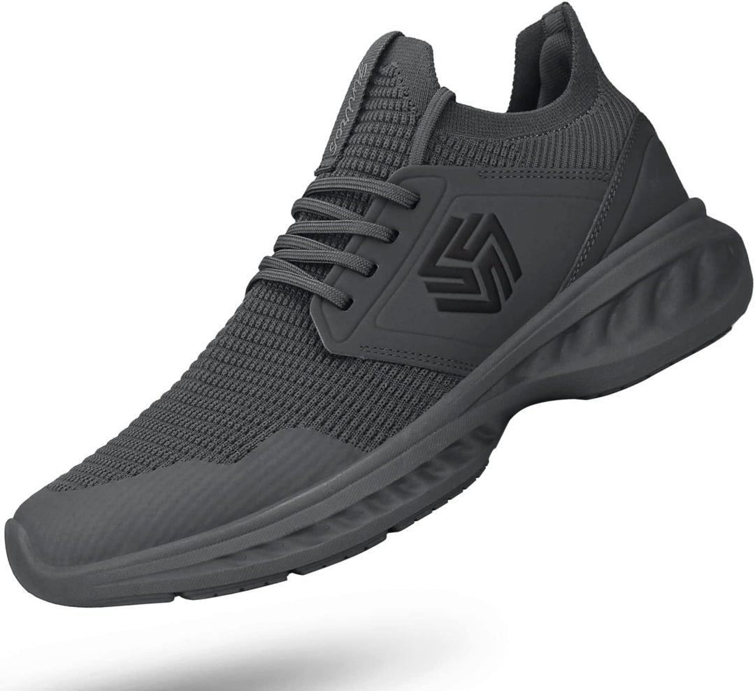 Breathable Men's Running Shoes - FlexiFit-Dark Gray-7.0-Nora Luxe