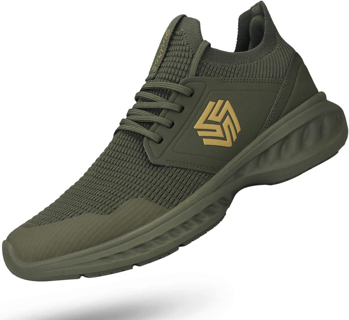 Breathable Men's Running Shoes - FlexiFit-Green-7.0-Nora Luxe