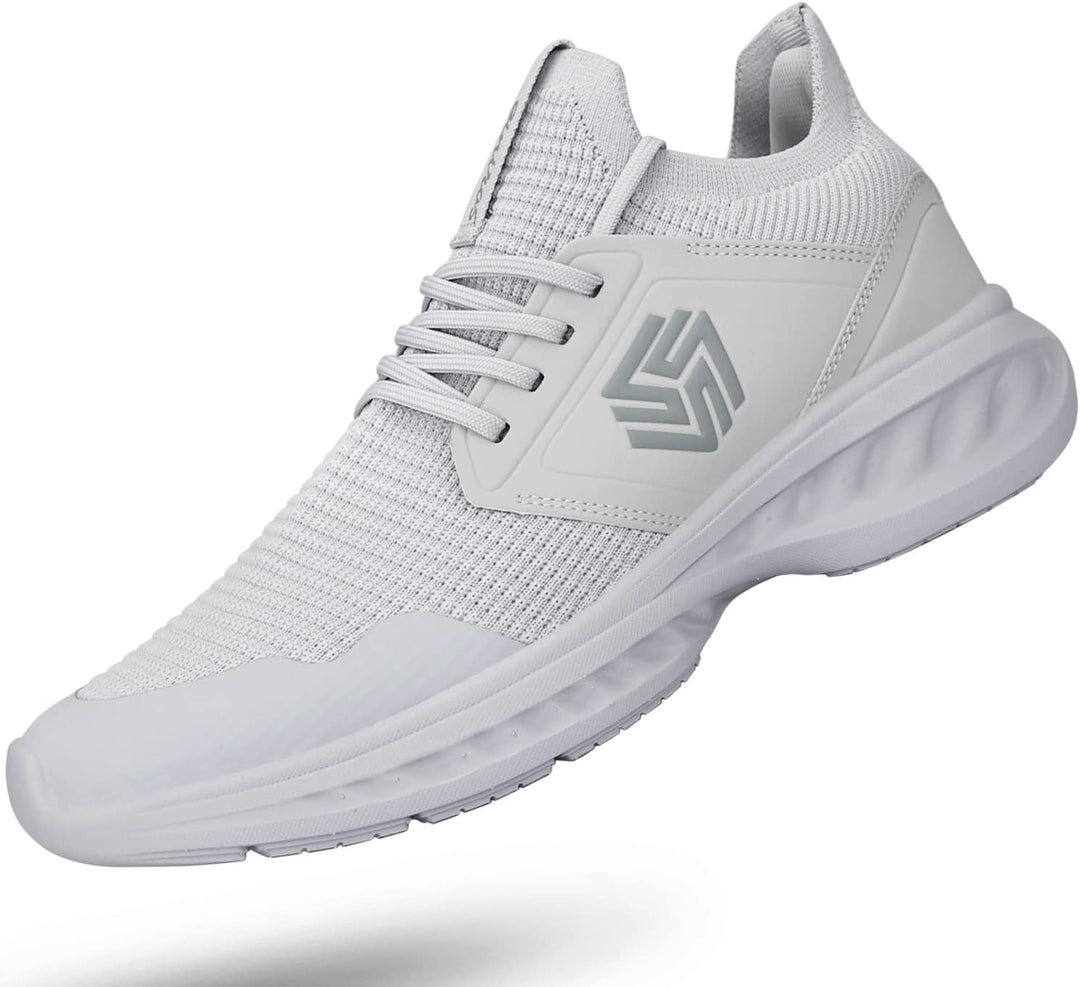 Breathable Men's Running Shoes - FlexiFit-Light Gray-7.0-Nora Luxe