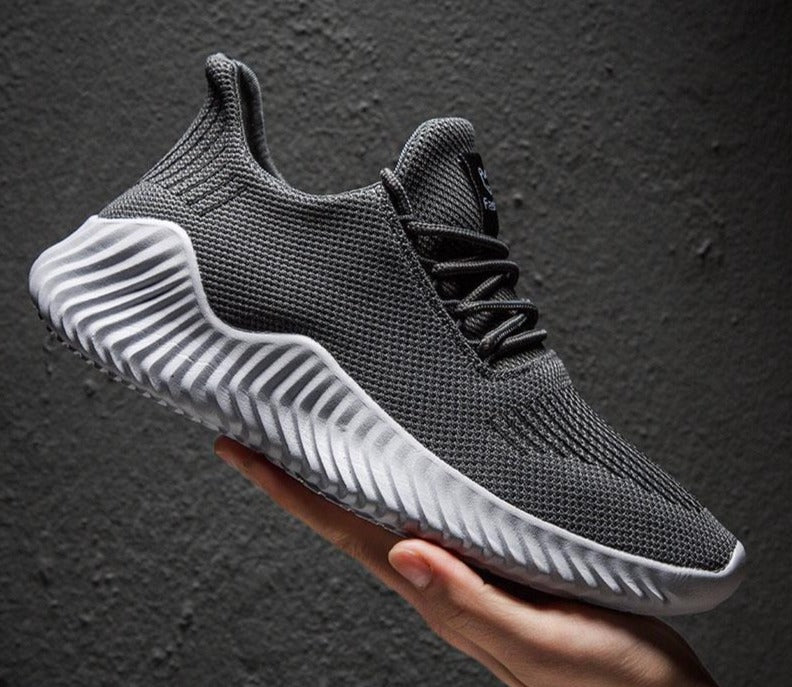 Breathable men's running sneakers with mesh upper – Niko-Grey-6-Nora Luxe