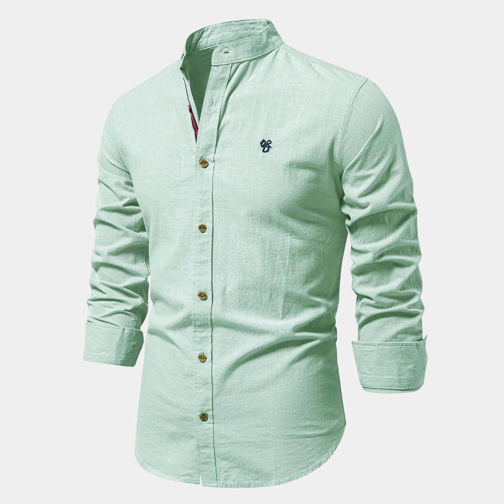 Breathable men's shirt for summer - Noah-Green-S-Nora Luxe