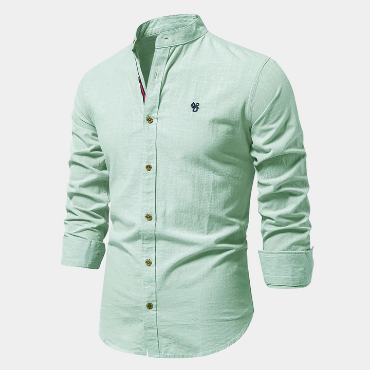 Breathable men's shirt for summer - Noah-Green-S-Nora Luxe